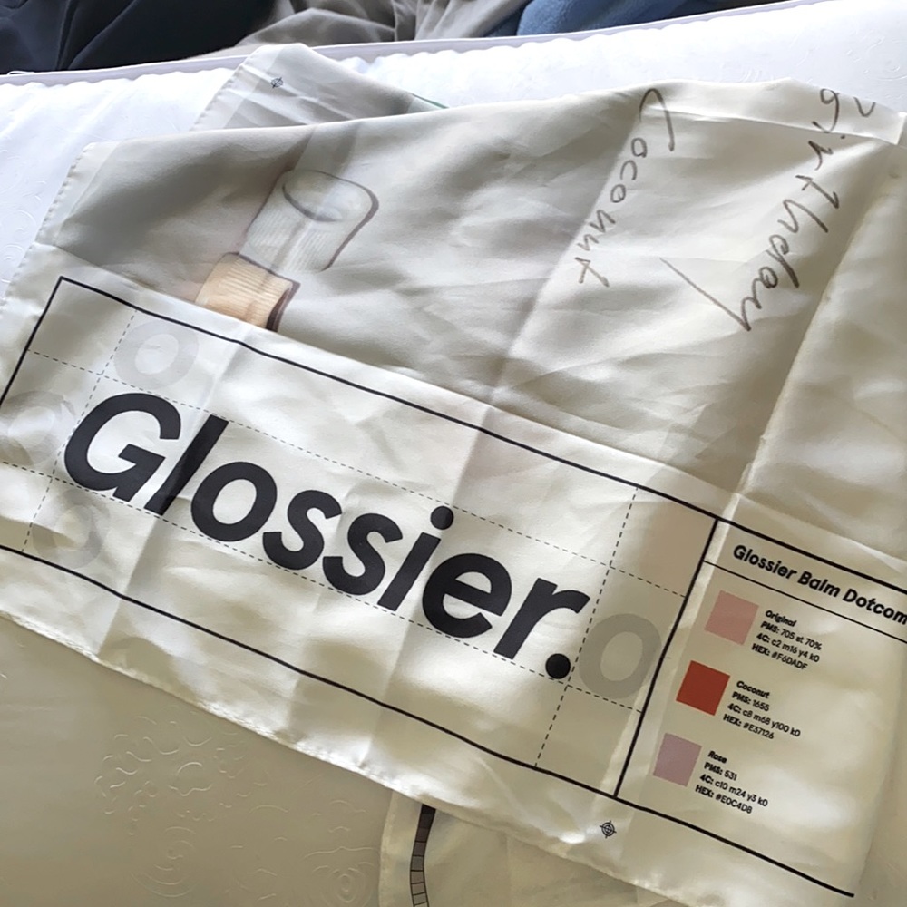 Glossier silk scarf